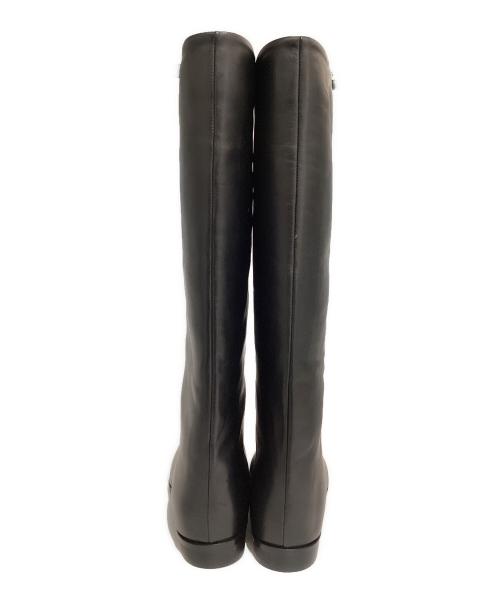 GRAIN（グレイン）GRAIN (グレイン) ポインテッド ツツガタロングブーツ ブラック サイズ:SIZE 37の古着・服飾アイテム