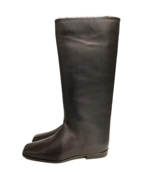 GRAIN（グレイン）GRAIN (グレイン) ポインテッド ツツガタロングブーツ ブラック サイズ:SIZE 37の古着・服飾アイテム