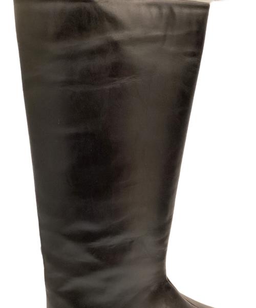 GRAIN（グレイン）GRAIN (グレイン) ポインテッド ツツガタロングブーツ ブラック サイズ:SIZE 37の古着・服飾アイテム