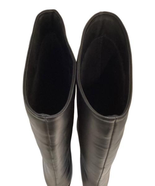 GRAIN（グレイン）GRAIN (グレイン) ポインテッド ツツガタロングブーツ ブラック サイズ:SIZE 37の古着・服飾アイテム