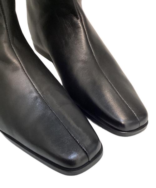 GRAIN（グレイン）GRAIN (グレイン) ポインテッド ツツガタロングブーツ ブラック サイズ:SIZE 37の古着・服飾アイテム