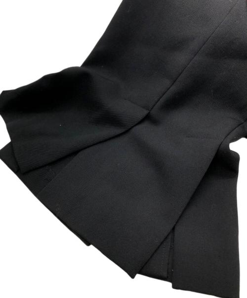 COMME des GARCONS COMME des GARCONS（コムデギャルソン コムデギャルソン）COMME des GARCONS COMME des GARCONS (コムデギャルソン コムデギャルソン) 裾スリット2タックウールパンツ ブラック サイズ:Ｓの古着・服飾アイテム