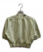 AURALEEオーラリー）の古着「ELASTIC HIGH GAUGE SWEAT HALF SLEEVED P/O / A25SP04NU」｜ライトグリーン
