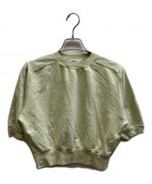 AURALEE（オーラリー）の古着「ELASTIC HIGH GAUGE SWEAT HALF SLEEVED P/O / A25SP04NU」｜ライトグリーン