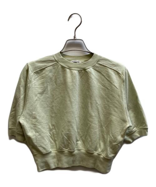 AURALEE（オーラリー）AURALEE (オーラリー) ELASTIC HIGH GAUGE SWEAT HALF SLEEVED P/O / A25SP04NU ライトグリーン サイズ:1の古着・服飾アイテム
