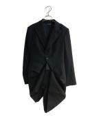 COMME des GARCONSコムデギャルソン）の古着「変形 立体 シングルブレスト ジャケット」｜ブラック