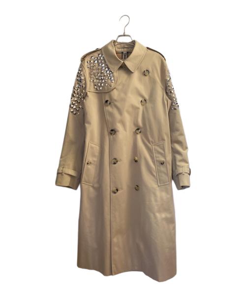 BURBERRY（バーバリー）BURBERRY (バーバリー) COMME des GARCONS (コムデギャルソン) カスタマイズロングトレンチコート ベージュ サイズ:46の古着・服飾アイテム