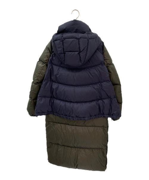 sacai（サカイ）sacai (サカイ) ドッキングナイロンダウンコート ネイビー×カーキ サイズ:１の古着・服飾アイテム