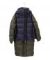 sacai（サカイ）の古着「ドッキングナイロンダウンコート」｜ネイビー×カーキ