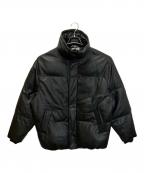 ZARAザラ）の古着「シンセティックレザー中綿ジャケット」｜ブラック