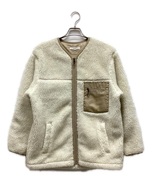 SLOW（スロウ）SLOW (スロウ) ボアジップブルゾン ホワイト サイズ:38の古着・服飾アイテム