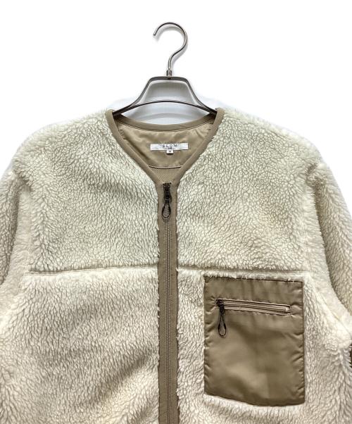 SLOW（スロウ）SLOW (スロウ) ボアジップブルゾン ホワイト サイズ:38の古着・服飾アイテム