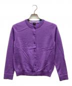 PS Paul SmithＰＳポールスミス）の古着「クルーネックカーディガン」｜パープル