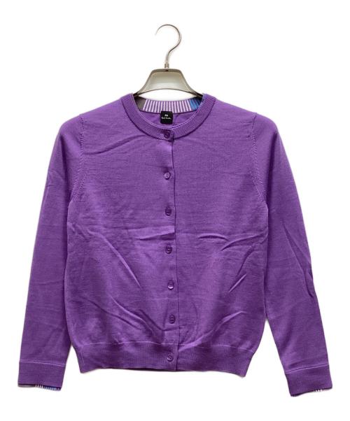 PS Paul Smith（ＰＳポールスミス）PS Paul Smith (ＰＳポールスミス) クルーネックカーディガン パープル サイズ:Mの古着・服飾アイテム