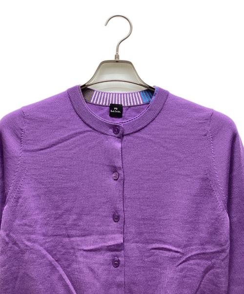 PS Paul Smith（ＰＳポールスミス）PS Paul Smith (ＰＳポールスミス) クルーネックカーディガン パープル サイズ:Mの古着・服飾アイテム