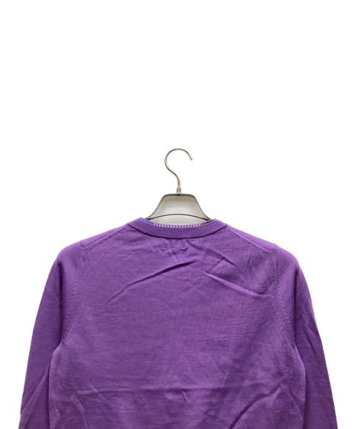 PS Paul Smith（ＰＳポールスミス）PS Paul Smith (ＰＳポールスミス) クルーネックカーディガン パープル サイズ:Mの古着・服飾アイテム