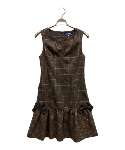 M'S GRACY（エムズグレイシー）M'S GRACY (エムズグレイシー) ノースリーブワンピース ブラウン サイズ:36の古着・服飾アイテム