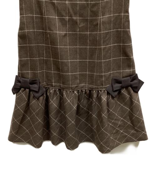 M'S GRACY（エムズグレイシー）M'S GRACY (エムズグレイシー) ノースリーブワンピース ブラウン サイズ:36の古着・服飾アイテム