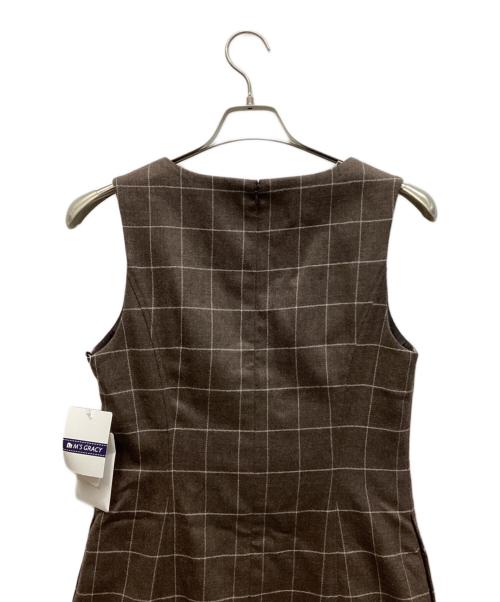 M'S GRACY（エムズグレイシー）M'S GRACY (エムズグレイシー) ノースリーブワンピース ブラウン サイズ:36の古着・服飾アイテム