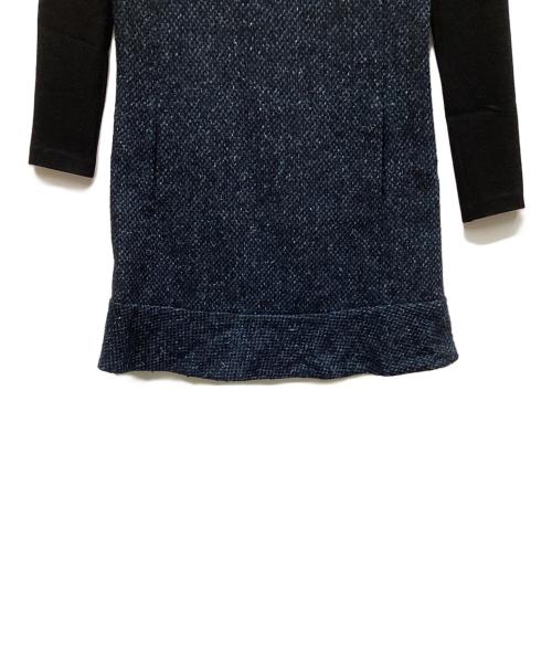 VIVIENNE TAM（ヴィヴィアンタム）VIVIENNE TAM (ヴィヴィアンタム) ウールツイードワンピース ネイビーの古着・服飾アイテム