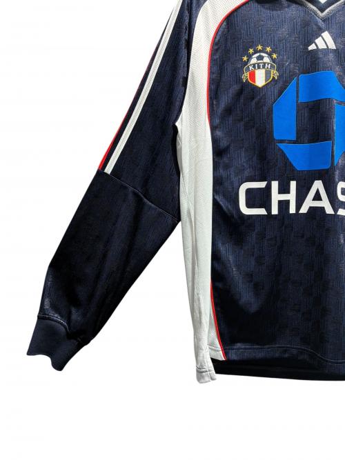 KITH（キス）KITH (キス) adidas Originals (アディダスオリジナル) Football Chase Long Sleeve Jersey/JF3237 ネイビー サイズ:XLの古着・服飾アイテム