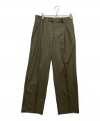AURALEEオーラリー）の古着「SUPER FINE TROPICAL WOOL SLACKS」｜カーキ