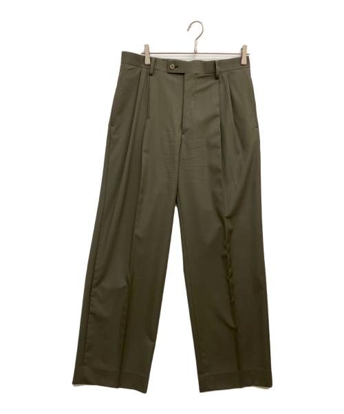 AURALEE（オーラリー）AURALEE (オーラリー) SUPER FINE TROPICAL WOOL SLACKS カーキ サイズ:SIZE4の古着・服飾アイテム