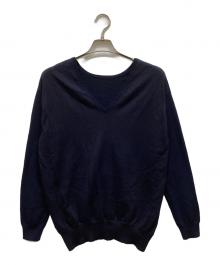DRAWER（ドゥロワー）の古着「カシミヤシルクニット」｜ネイビー
