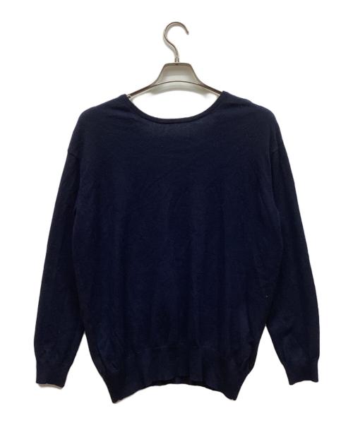 DRAWER（ドゥロワー）DRAWER (ドゥロワー) カシミヤシルクニット ネイビー サイズ:2の古着・服飾アイテム