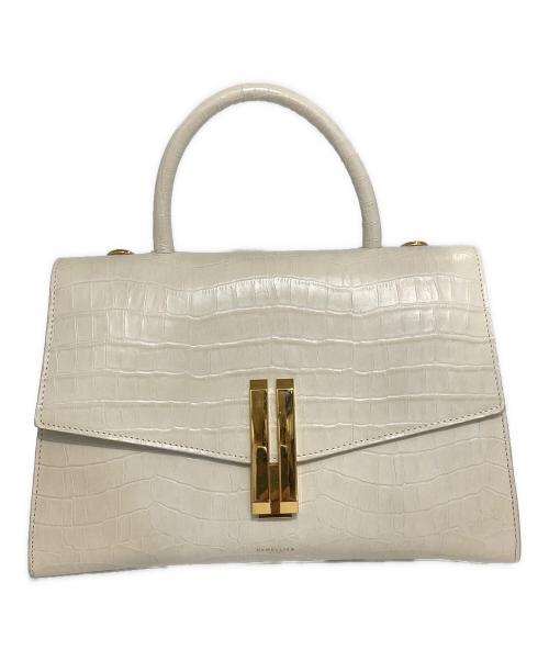 DEMELLIER LONDON（デメリエーロンドン）DEMELLIER LONDON (デメリエーロンドン) クロコ型押しレザー ナノモントリオール/2WAYバッグ ホワイト サイズ:表記なしの古着・服飾アイテム