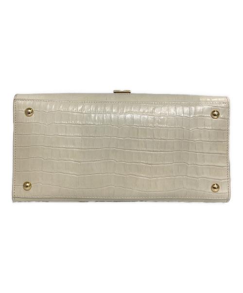 DEMELLIER LONDON（デメリエーロンドン）DEMELLIER LONDON (デメリエーロンドン) クロコ型押しレザー ナノモントリオール/2WAYバッグ ホワイト サイズ:表記なしの古着・服飾アイテム