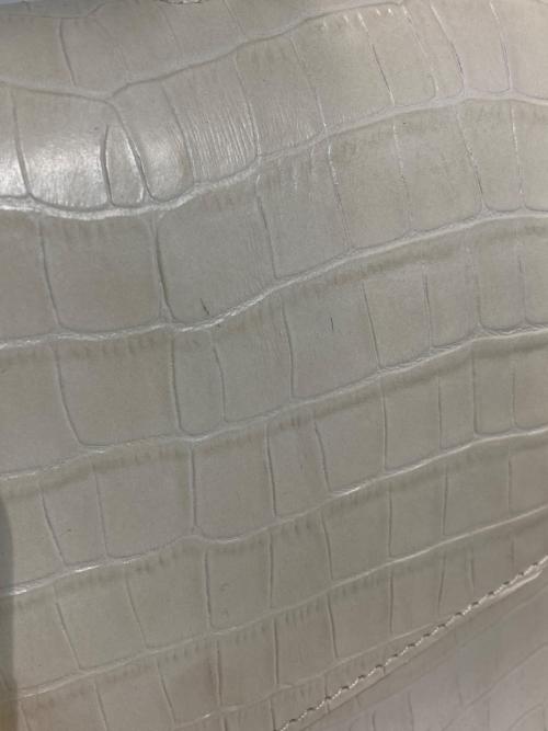 DEMELLIER LONDON（デメリエーロンドン）DEMELLIER LONDON (デメリエーロンドン) クロコ型押しレザー ナノモントリオール/2WAYバッグ ホワイト サイズ:表記なしの古着・服飾アイテム