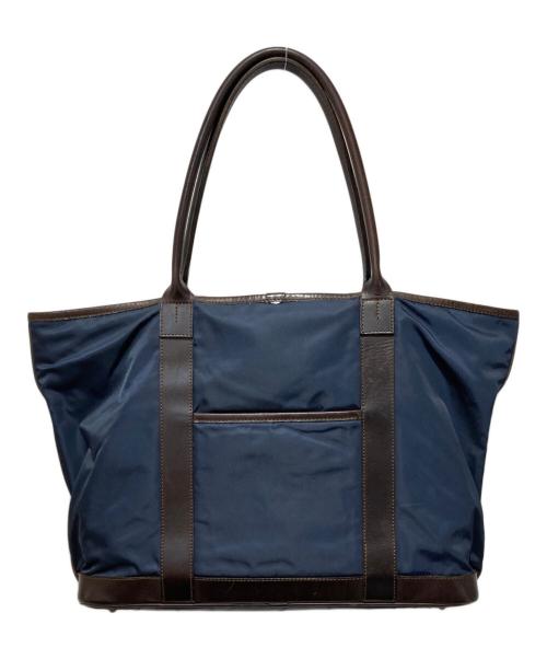 Felisi（フェリージ）Felisi (フェリージ) ナイロンレザートートバッグ ネイビーの古着・服飾アイテム