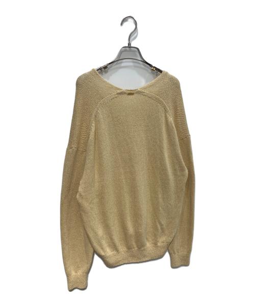 MUSE de Deuxieme Classe（ミューズ ドゥーズィエム クラス）MUSE de Deuxieme Classe (ミューズ ドゥーズィエム クラス) Lily Linen Vネック プルオーバー ベージュ サイズ:-の古着・服飾アイテム