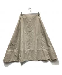 MADISON BLUE（マディソンブルー）の古着「MI-MOLLET FLARE BACK SATIN SK」｜ベージュ