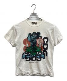 CDG×BRAIN DEAD（シーディージー×ブレインデッド）の古着「コラボプリントTシャツ」｜ホワイト