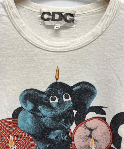 CDG（シーディージー）CDG (シーディージー) BRAIN DEAD (ブレインデッド) コラボプリントTシャツ ホワイト サイズ:Mの古着・服飾アイテム