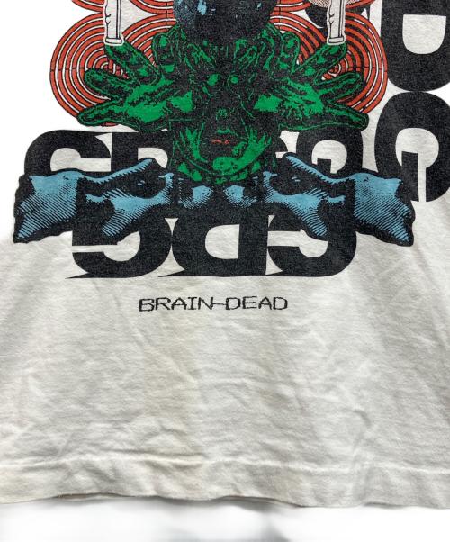 CDG（シーディージー）CDG (シーディージー) BRAIN DEAD (ブレインデッド) コラボプリントTシャツ ホワイト サイズ:Mの古着・服飾アイテム