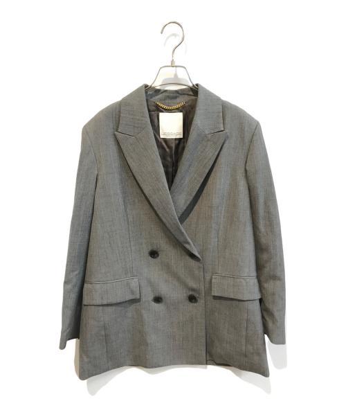 journal standard L'essage（ジャーナルスタンダード レサージュ）journal standard L'essage (ジャーナルスタンダード レサージュ) LANAミストウール ダブルジャケット グレー サイズ:FREEの古着・服飾アイテム