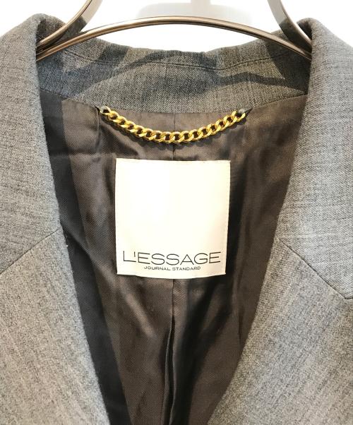 journal standard L'essage（ジャーナルスタンダード レサージュ）journal standard L'essage (ジャーナルスタンダード レサージュ) LANAミストウール ダブルジャケット グレー サイズ:FREEの古着・服飾アイテム
