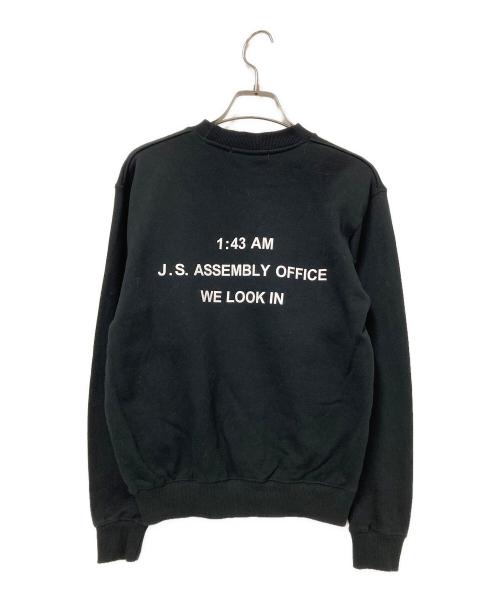 JAN SOLVIE ASSEMBLY（ヤンソルヴィアッセンブリー）JAN SOLVIE ASSEMBLY (ヤンソルヴィアッセンブリー) クルーネックスウェット ブラック サイズ:Fの古着・服飾アイテム