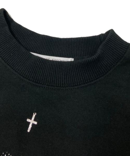 JAN SOLVIE ASSEMBLY（ヤンソルヴィアッセンブリー）JAN SOLVIE ASSEMBLY (ヤンソルヴィアッセンブリー) クルーネックスウェット ブラック サイズ:Fの古着・服飾アイテム