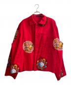 Yohji Yamamoto pour hommeヨウジヤマモト プールオム）の古着「96SS フラワープリントジャケット」｜レッド
