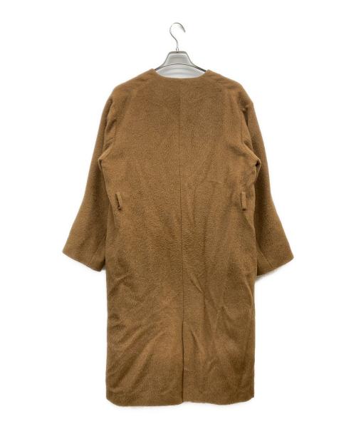 AURALEE（オーラリー）AURALEE (オーラリー) ベビーアルパカノーカラーコート ブラウン サイズ:1の古着・服飾アイテム