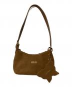 ANNA SUI×Lily Brownアナスイ×リリーブラウン）の古着「バタフライミラーチャーム付きバッグ」｜ブラウン