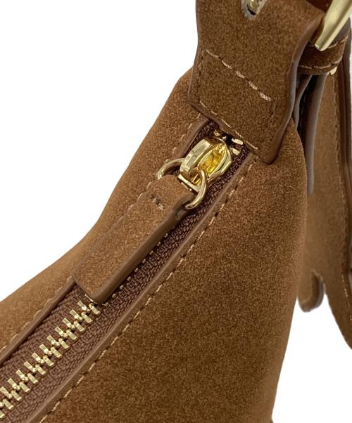 ANNA SUI（アナスイ）ANNA SUI (アナスイ) Lily Brown (リリーブラウン) バタフライミラーチャーム付きバッグ ブラウンの古着・服飾アイテム