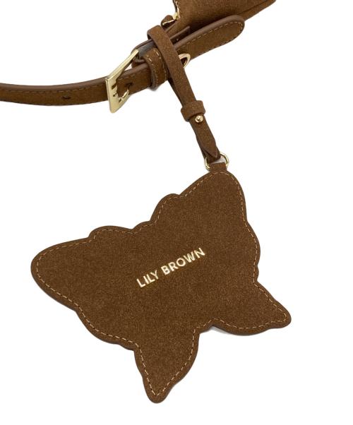 ANNA SUI（アナスイ）ANNA SUI (アナスイ) Lily Brown (リリーブラウン) バタフライミラーチャーム付きバッグ ブラウンの古着・服飾アイテム