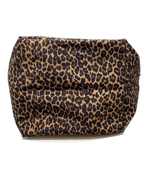 Herve Chapelier（エルベシャプリエ）Herve Chapelier (エルベシャプリエ) 925F ナイロン舟型ショルダーL ヒョウ柄 ブラウン×ブラックの古着・服飾アイテム