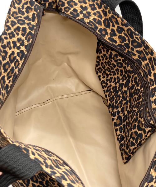 Herve Chapelier（エルベシャプリエ）Herve Chapelier (エルベシャプリエ) 925F ナイロン舟型ショルダーL ヒョウ柄 ブラウン×ブラックの古着・服飾アイテム