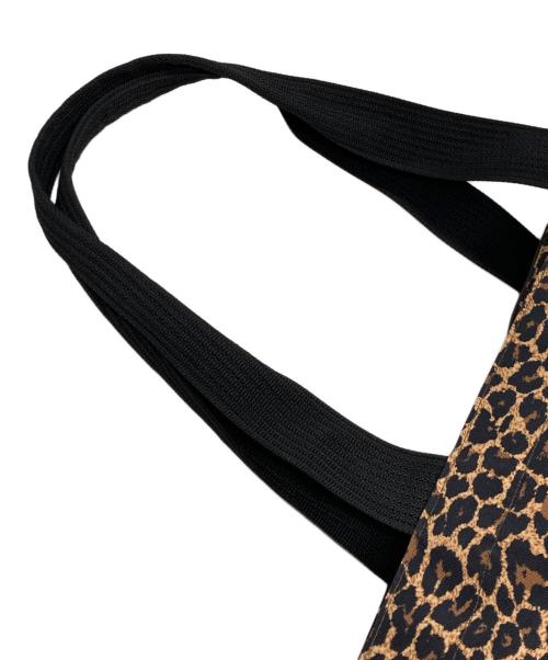 Herve Chapelier（エルベシャプリエ）Herve Chapelier (エルベシャプリエ) 925F ナイロン舟型ショルダーL ヒョウ柄 ブラウン×ブラックの古着・服飾アイテム